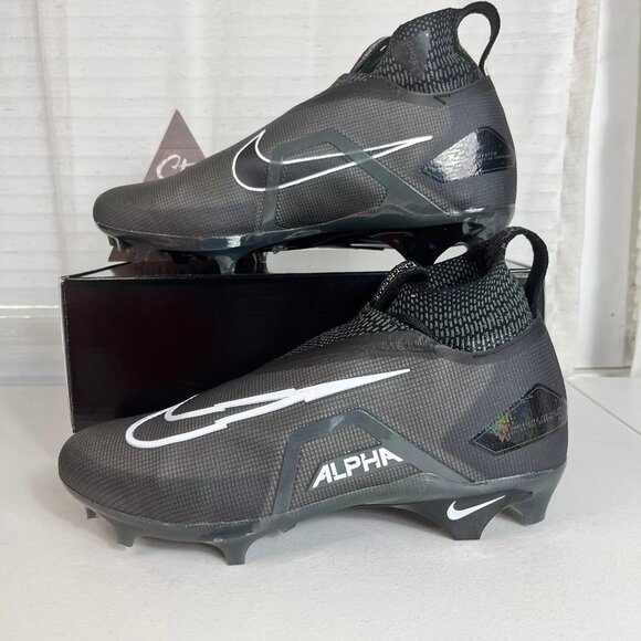 Nike Alpha Menace Elite 3 Mens Size 9.5 Black Football Cleats CT6648-010 - Picture 1 of 10